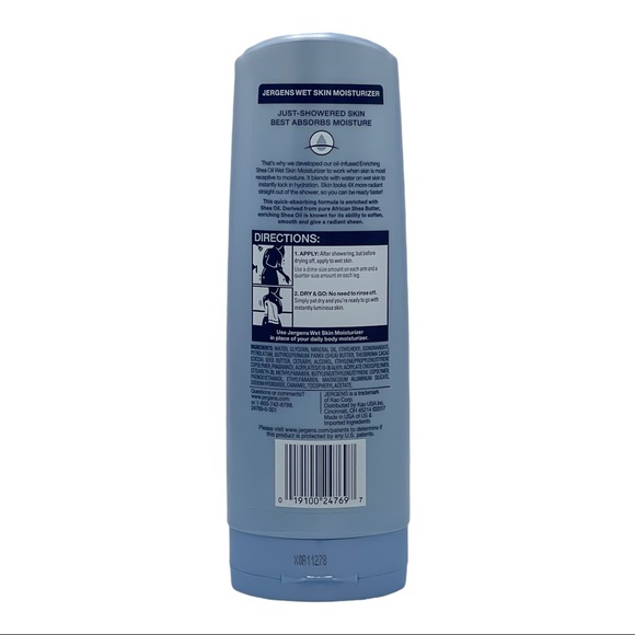 Jergens Wet Skin Moisturizer Enriching Shea Butter Oil 10 oz for Dry Skin - Picture 3 of 5